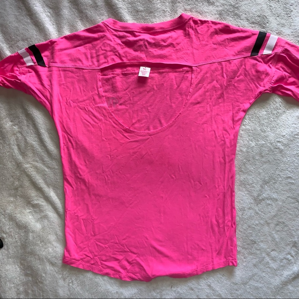 VS PINK Hot Pink Open Back Top
